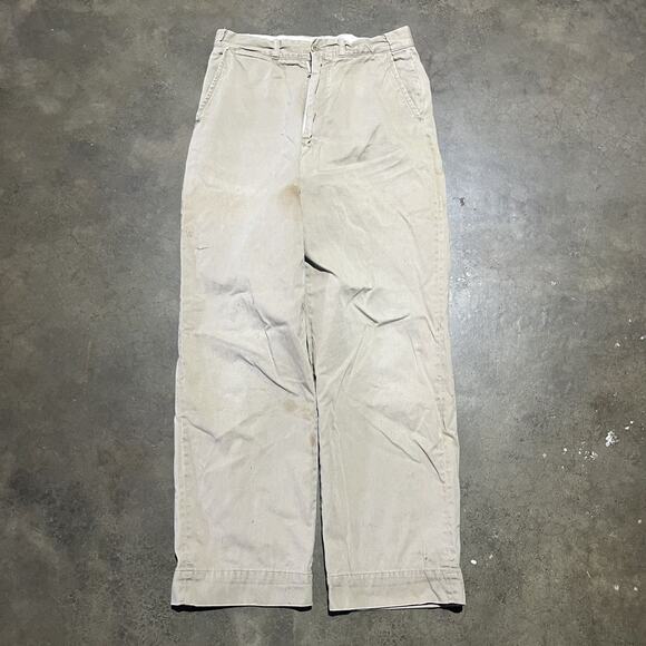 Vintage 50s Red Camel Tan Sanforized Sail Cloth Chinos 29x29 - Picture 1 of 7
